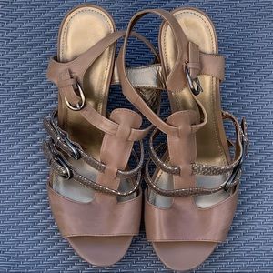 Joan & David Circa Luxe Platform Sandals.